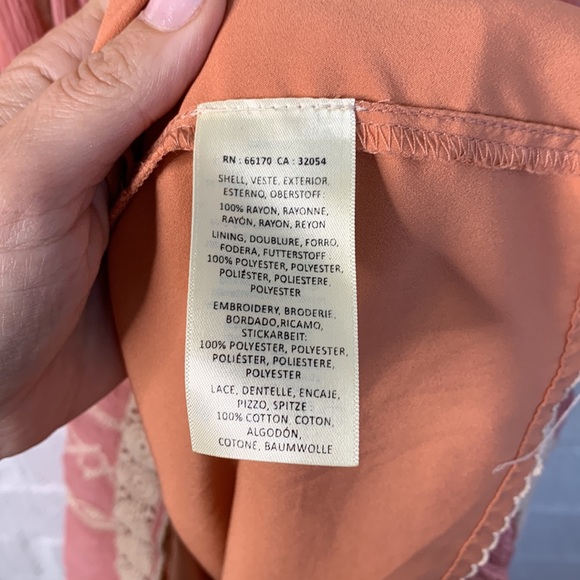 ANTHROPOLOGIE FLOREAT Orchard Off the Shoulder Drop Waist Dress Rose Blush sz M - Picture 9 of 10